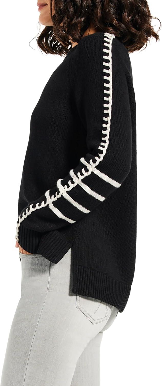 imageNICZOE Womens Dashing Down SweaterBlack Multi