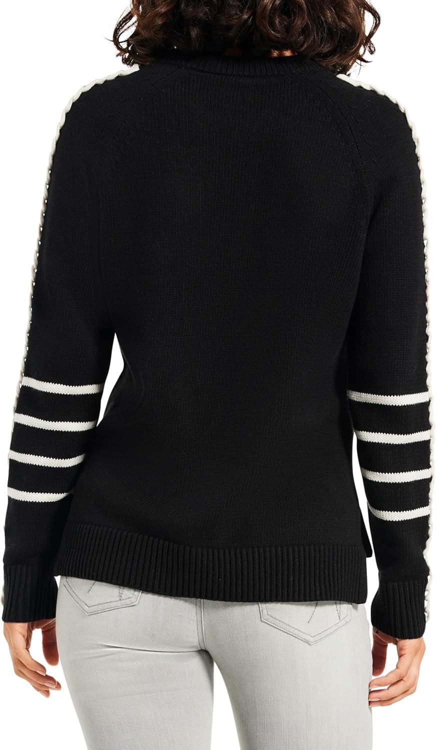 imageNICZOE Womens Dashing Down SweaterBlack Multi
