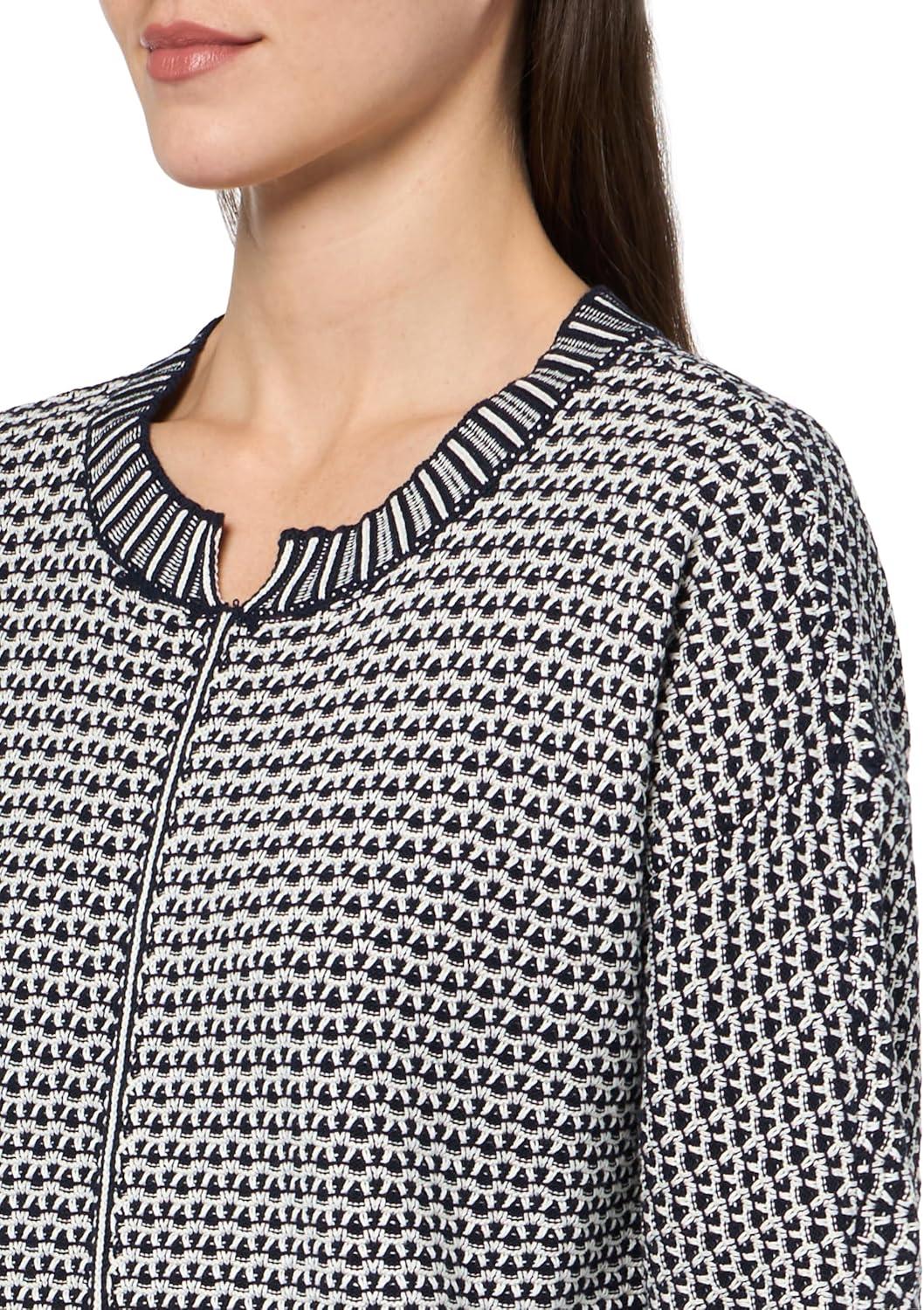 imageNICZOE Womens Easy Tuck Stitch SweaterIndigo Mix