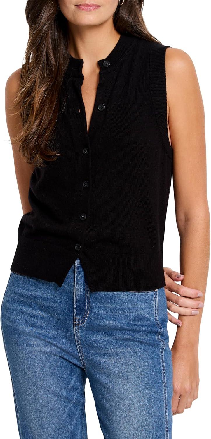 imageNICZOE Womens Essential Sweater VestBlack Onyx