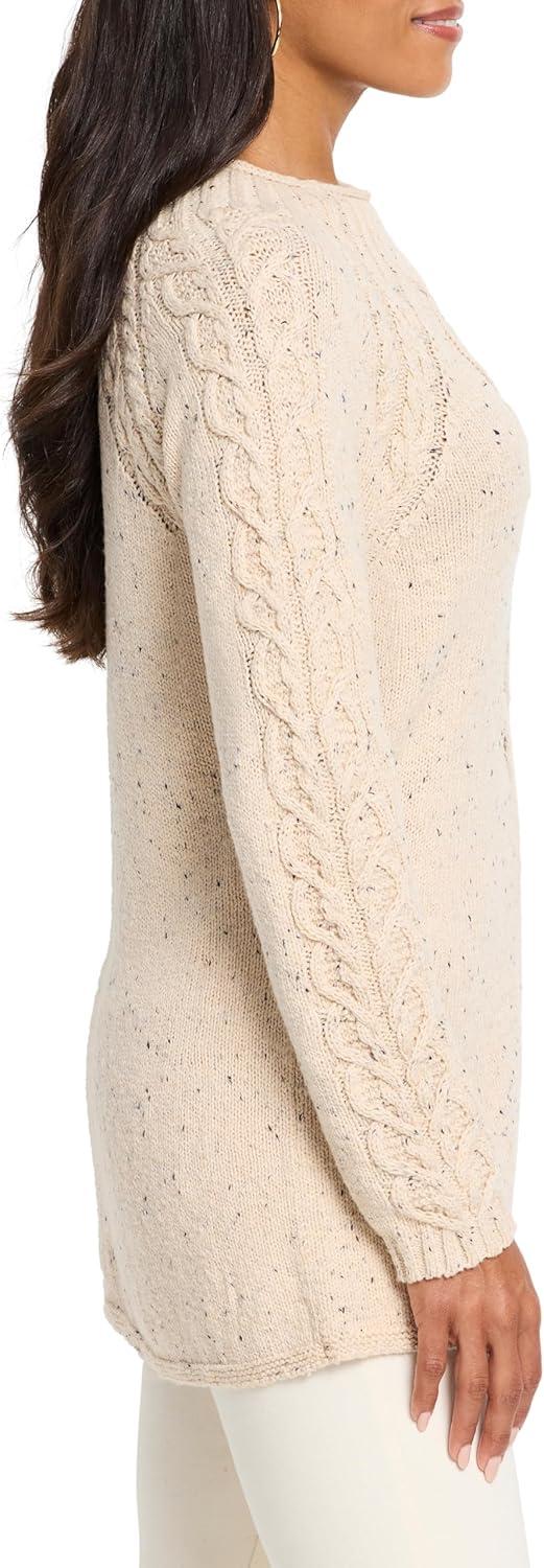 imageNICZOE Womens Femme Cable SweaterNougat