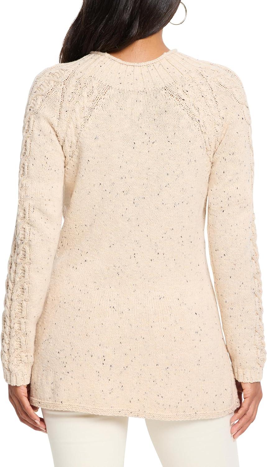 imageNICZOE Womens Femme Cable SweaterNougat