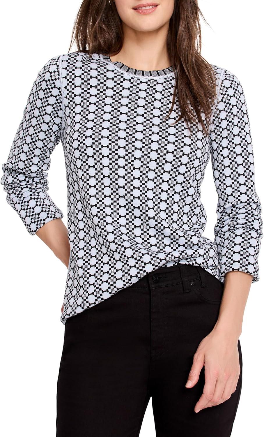 imageNICZOE Womens Geo Reversible Sweater TeeBlue Multi