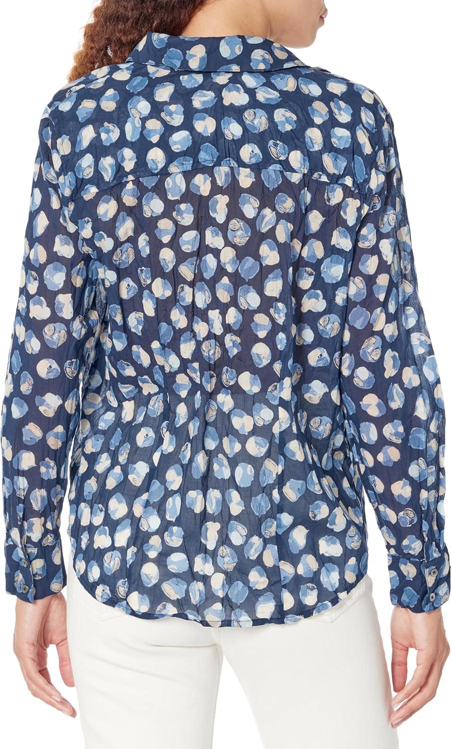 imageNICZOE Womens Many Moons Crinkle ShirtBlue Multi