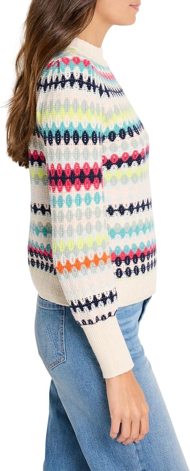 imageNICZOE Womens Pattern Waffle Stitch SweaterPink Multi