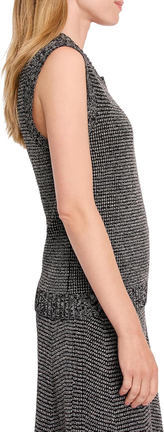 imageNICZOE Womens Pixel Knit VestNeutral Multi