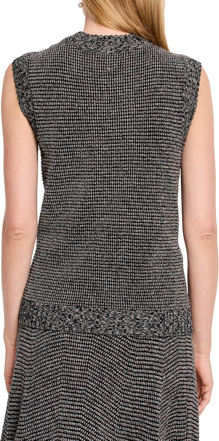 imageNICZOE Womens Pixel Knit VestNeutral Multi