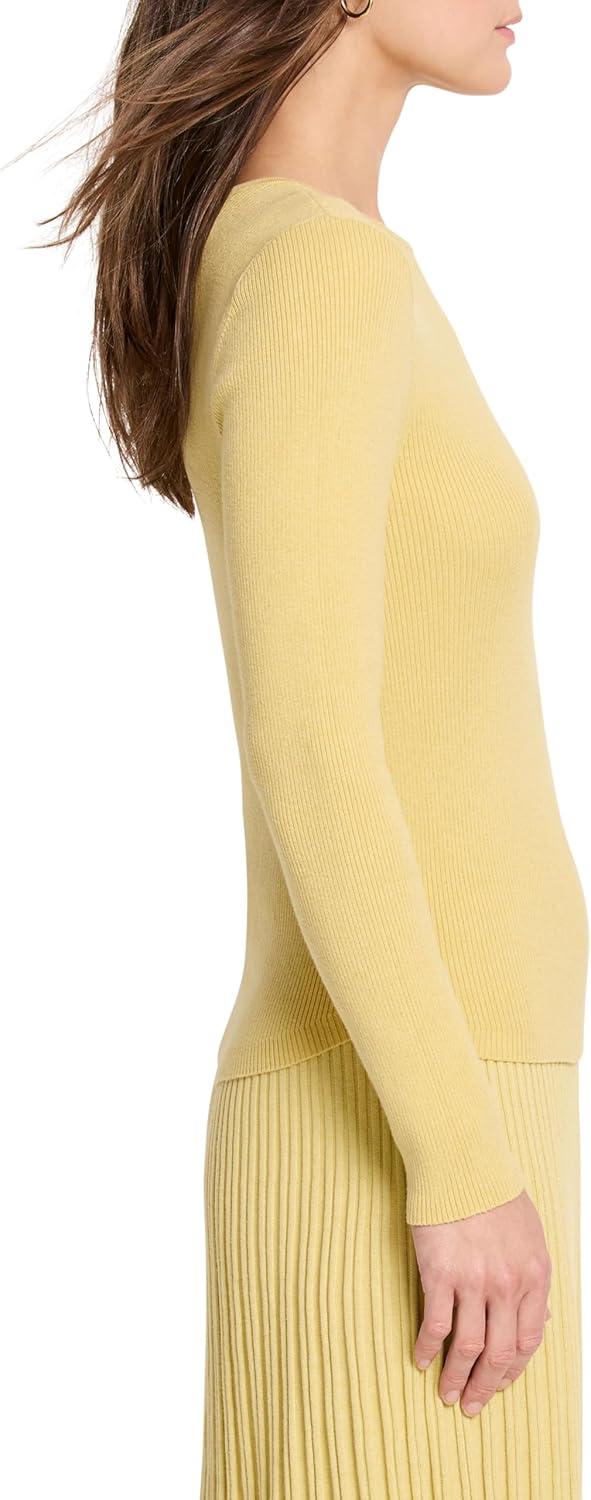 imageNICZOE Womens Ribbed Sweater TeeLemongrass