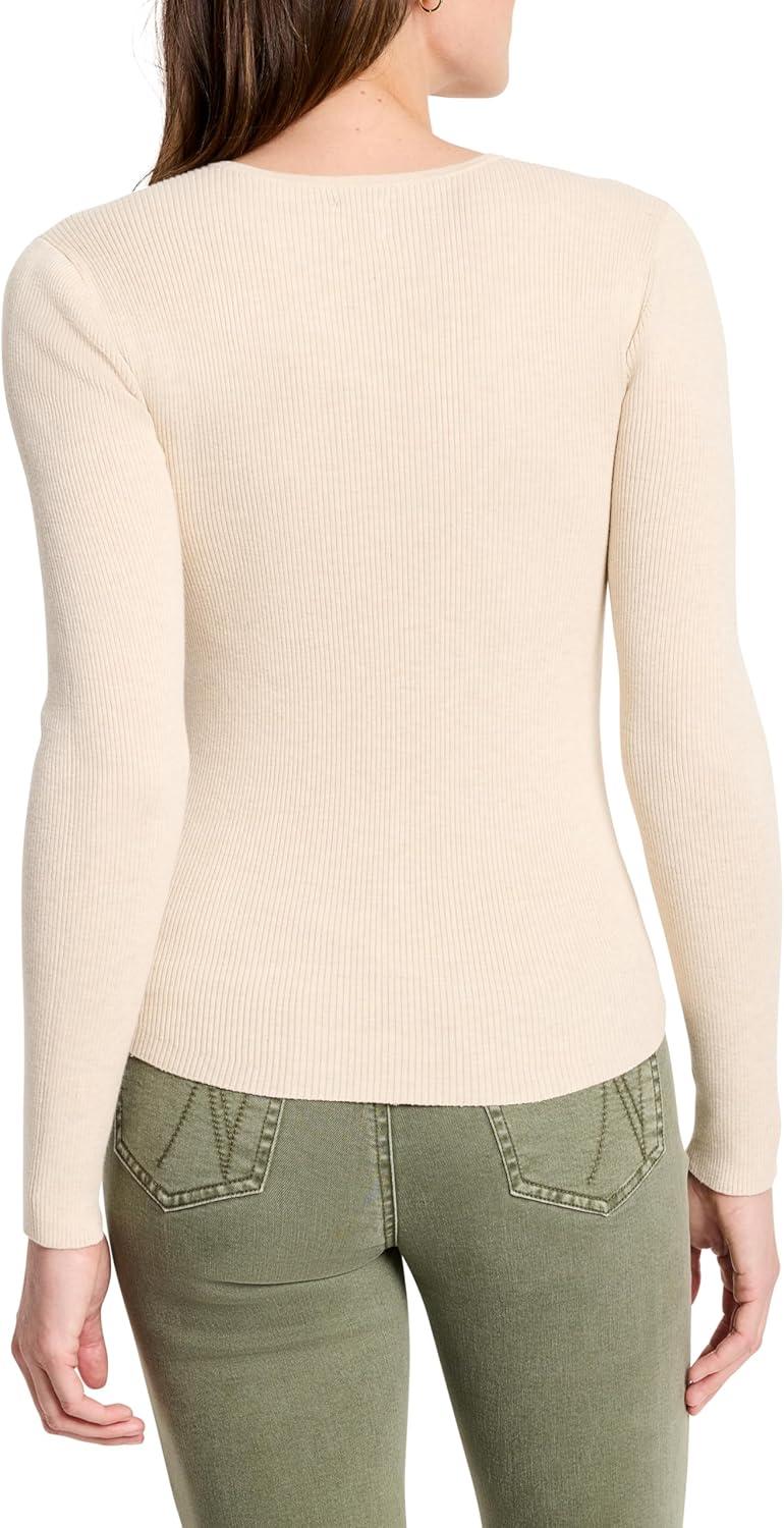 imageNICZOE Womens Ribbed Sweater TeeSandshell