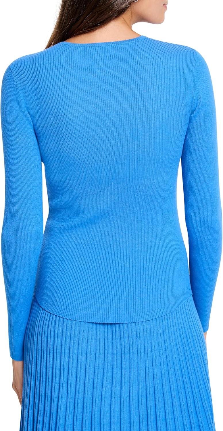 imageNICZOE Womens Ribbed Sweater TeeSapphire