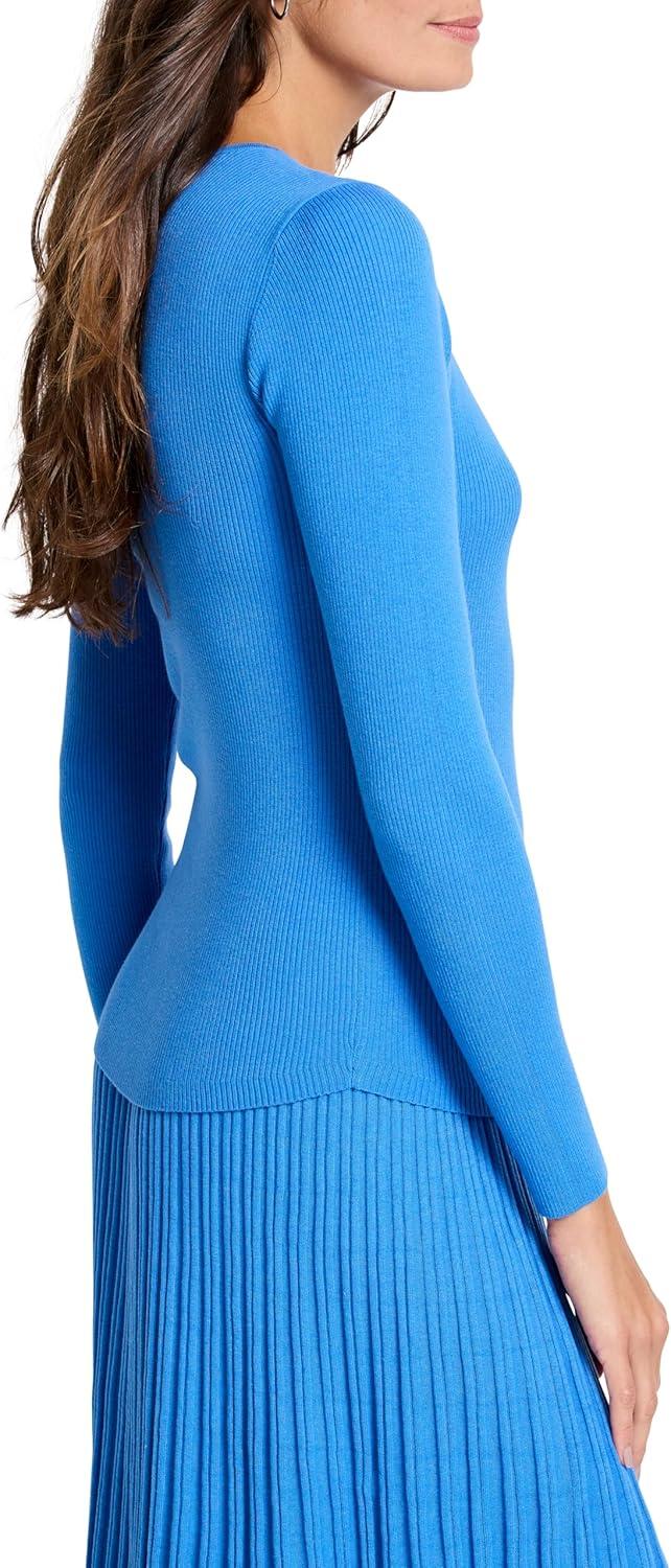 imageNICZOE Womens Ribbed Sweater TeeSapphire