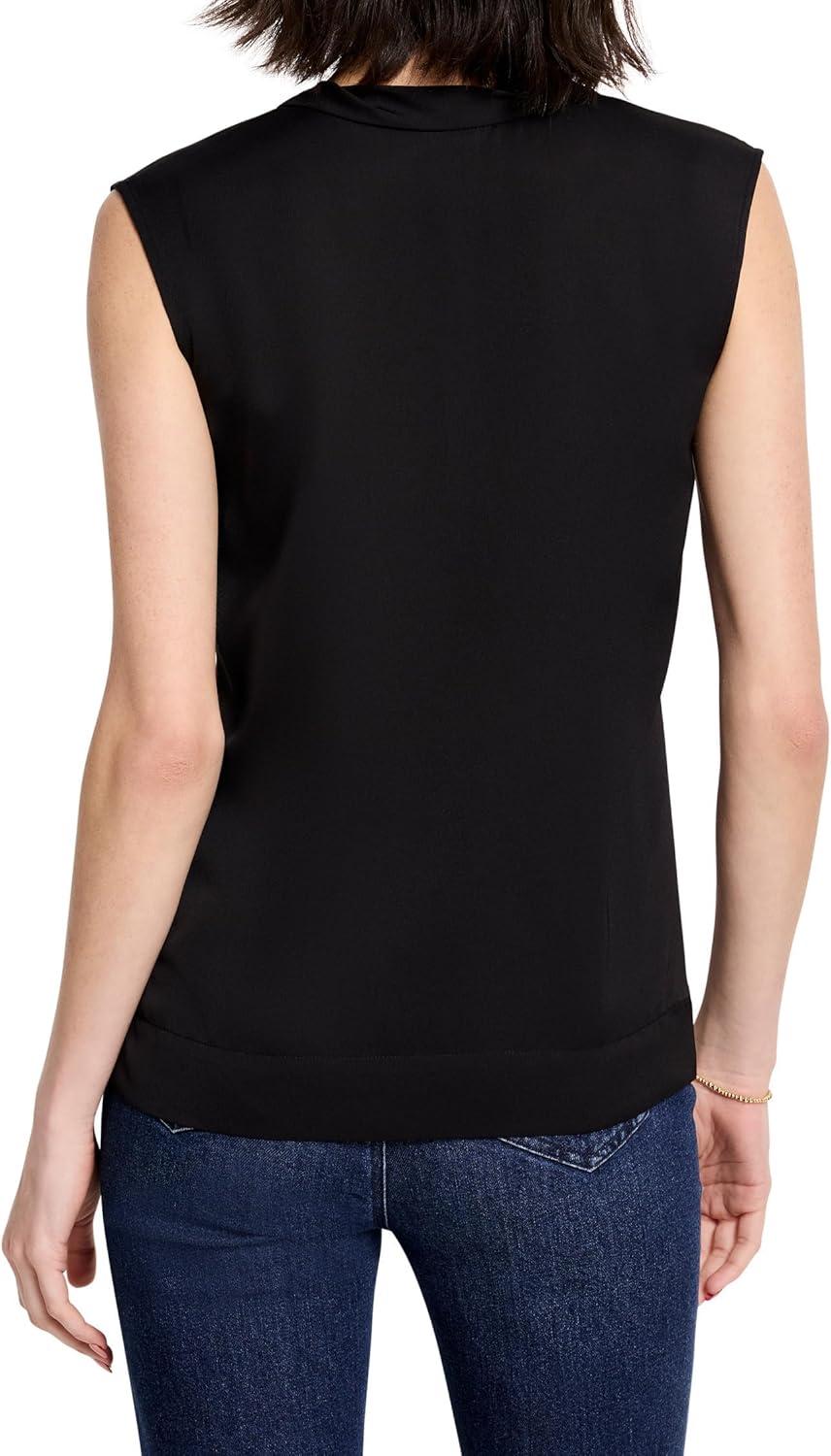 imageNICZOE Womens Satin Chiffon Jacket LayerBlack Onyx