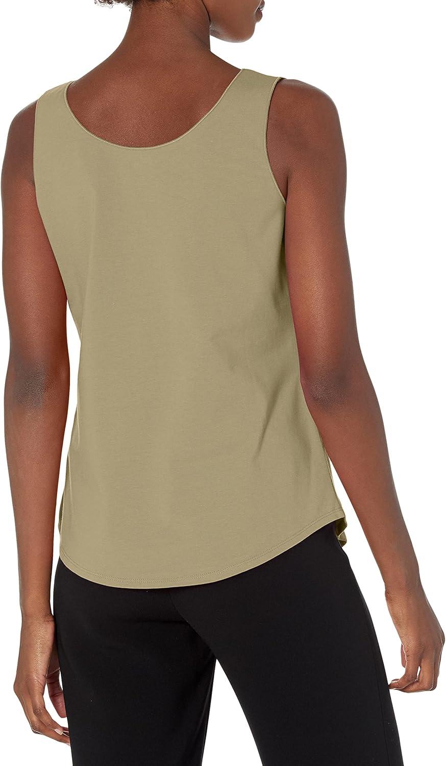 imageNICZOE Womens Shirt Tail Perfect TankOd Green