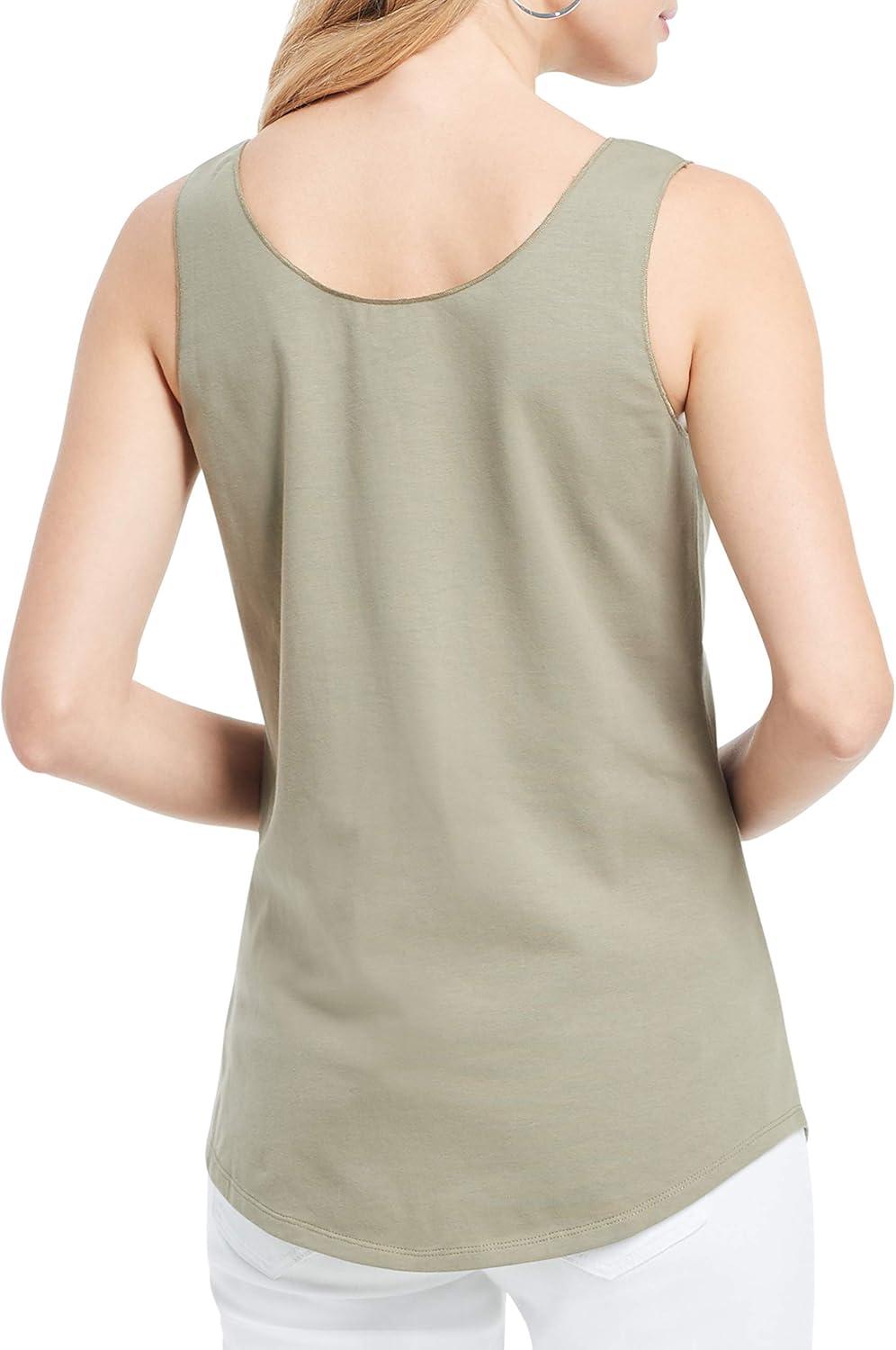 imageNICZOE Womens Shirt Tail Perfect TankOd Green