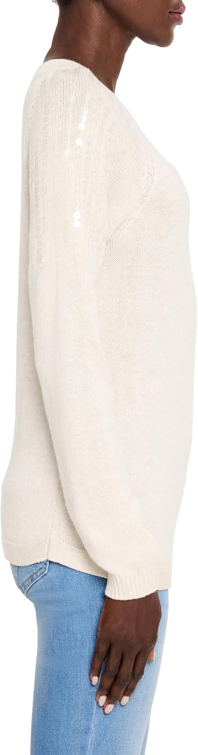 imageNICZOE Womens Subtle Shine SweaterClassic Cream