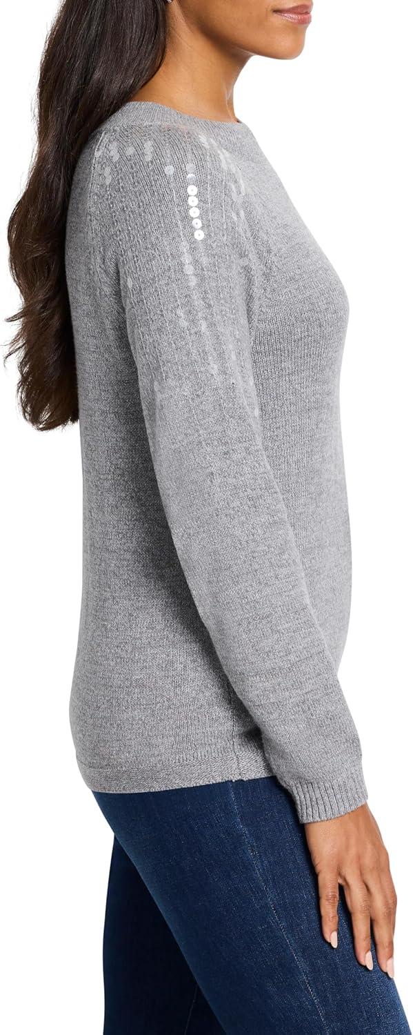 imageNICZOE Womens Subtle Shine SweaterNickel