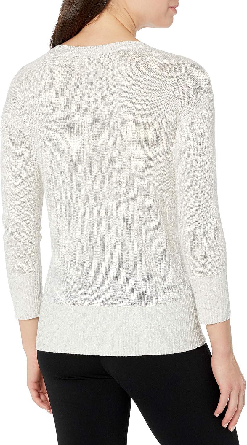 imageNICZOE Womens Subtle Shine SweaterWhite Mix