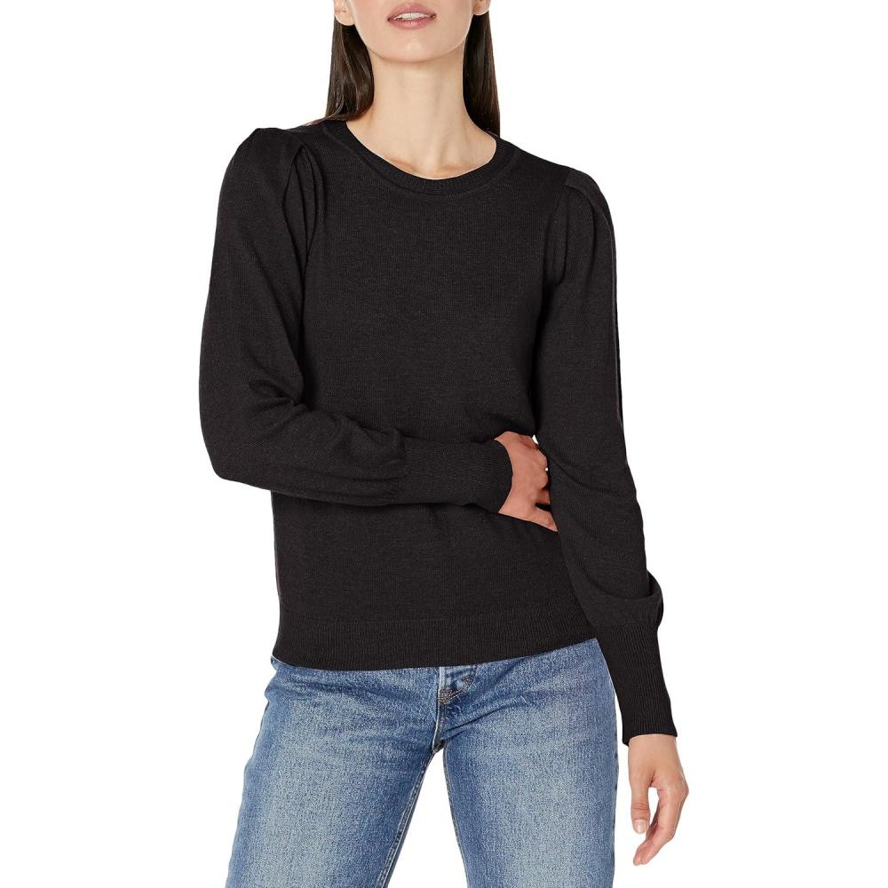 imageNICZOE Womens Femme Sleeve SweaterBlack Onyx