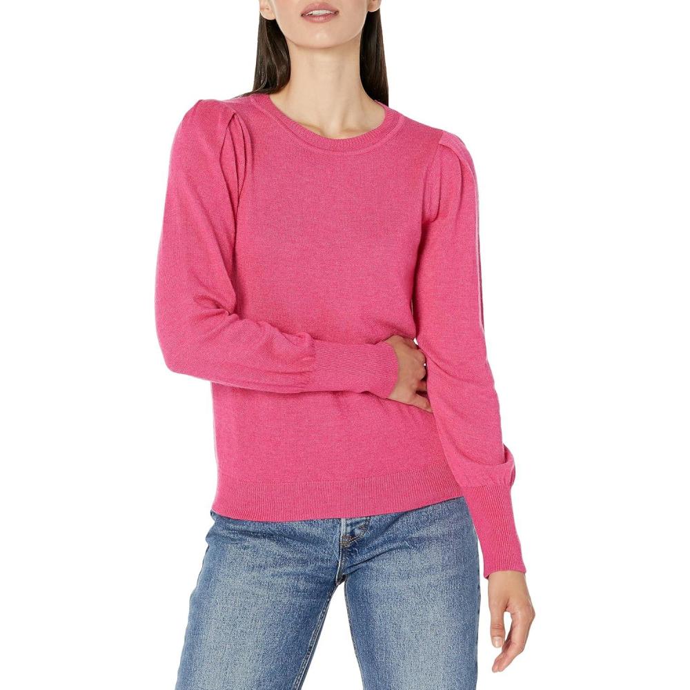 imageNICZOE Womens Femme Sleeve SweaterShocking Pink