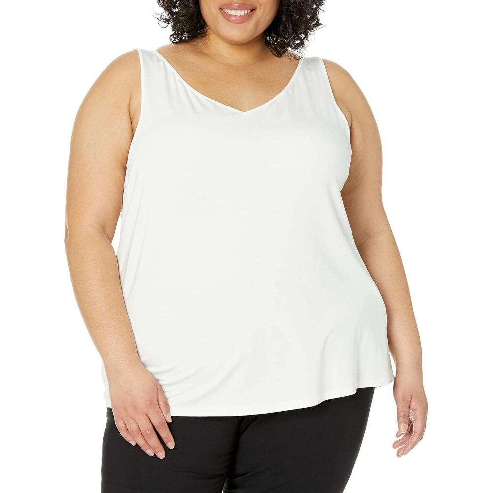 imageNICZOE Womens Front to Back Eaze TankPaper White