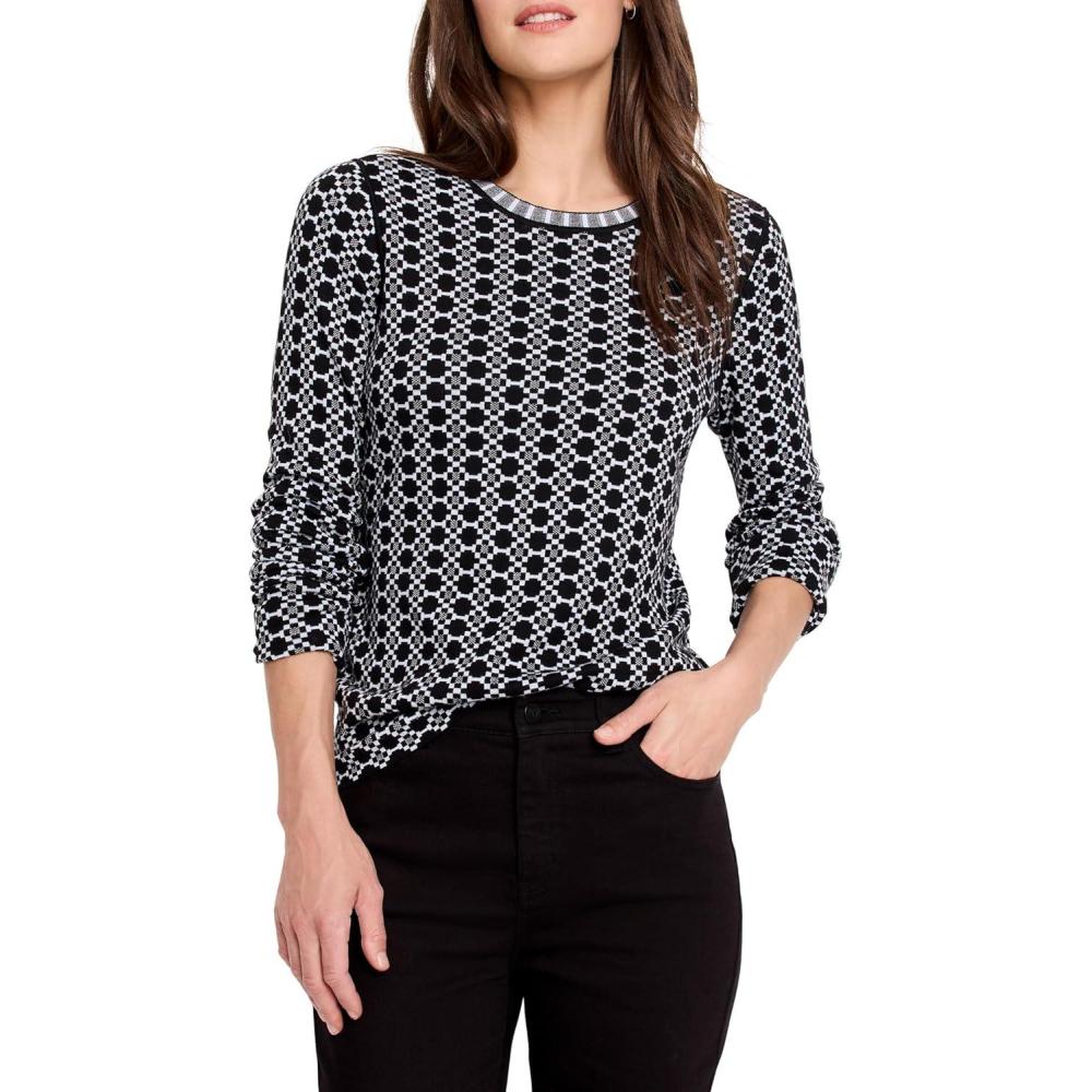 imageNICZOE Womens Geo Reversible Sweater TeeBlue Multi