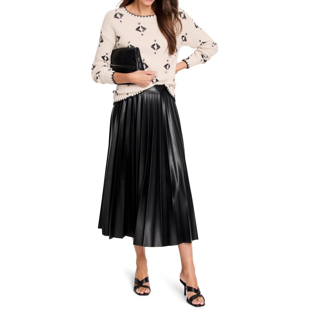 imageNICZOE Womens Printed Texture SweaterNeutral Multi