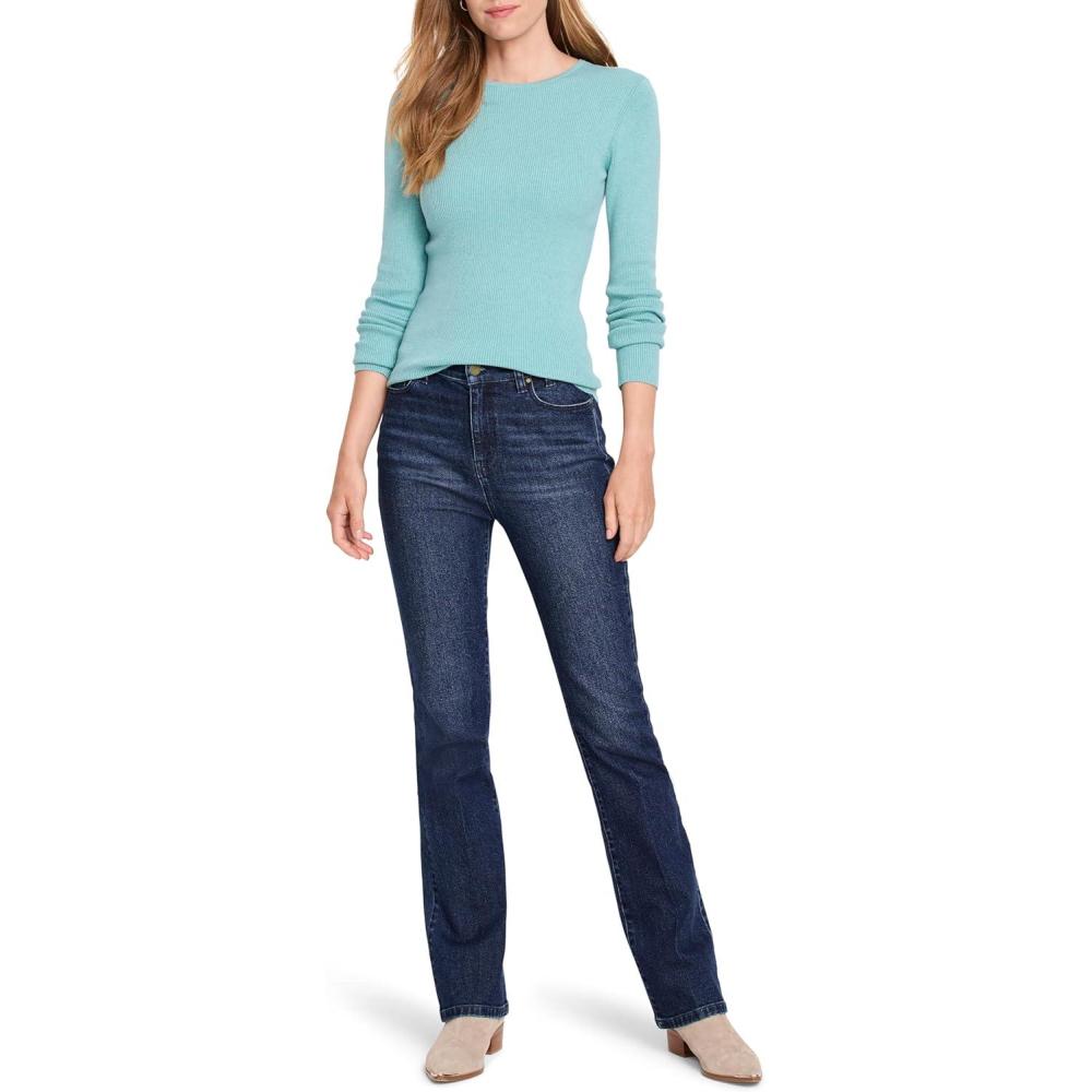 imageNICZOE Womens Ribbed Sweater TeeAquamarine