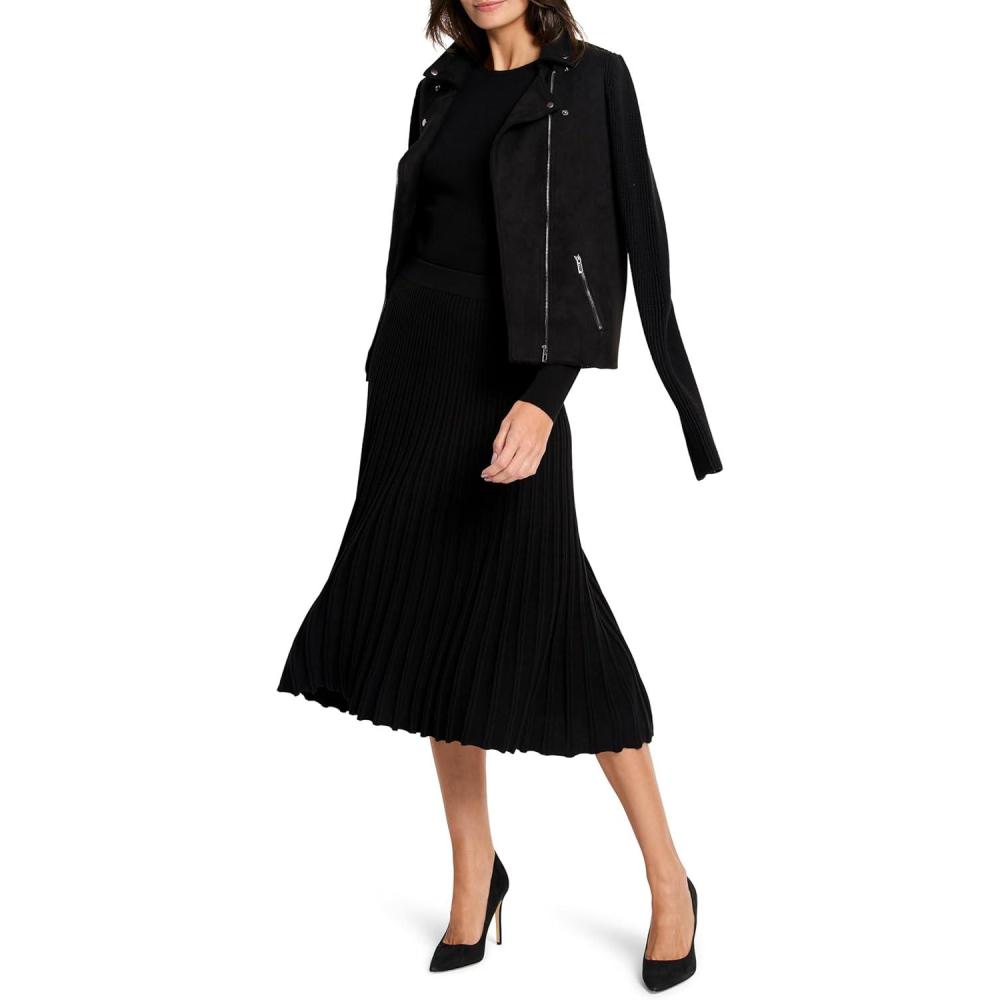 imageNICZOE Womens Ribbed Sweater TeeBlack Onyx