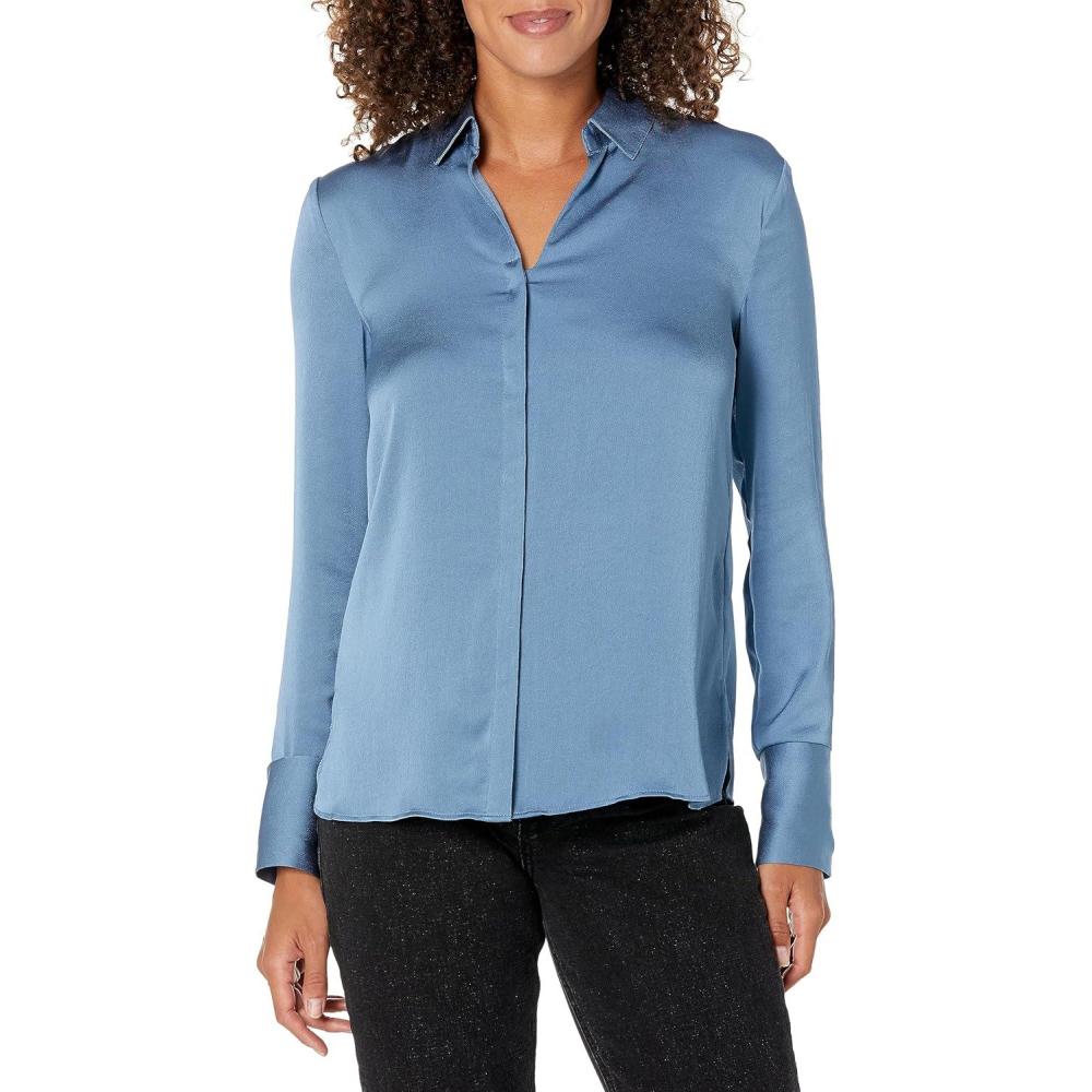 imageNICZOE Womens Satin Crepe ShirtBayside