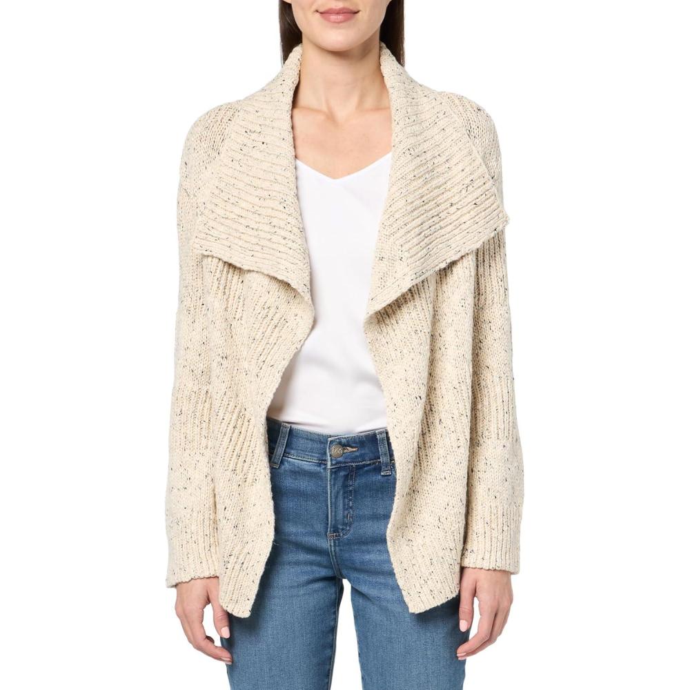 imageNICZOE Womens Texture Tweed CardiganNeutral Mix