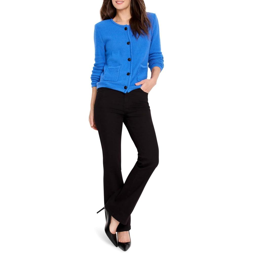 imageNICZOE Womens Textured Sweater JacketSapphire