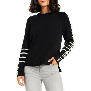 NIC+ZOE Womens Dashing Down Sweater(Black Multi)
