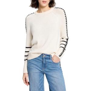 NIC+ZOE Womens Dashing Down Sweater(Cream Multi)