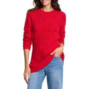 NIC+ZOE Women’s Femme Cable Sweater(Amaryllis)