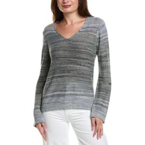 NIC+ZOE Womens Hazy Shades Sweater(Green Multi)
