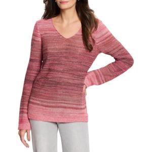 NIC+ZOE Womens Hazy Shades Sweater(Pink Multi)