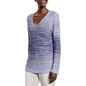 NIC+ZOE Womens Hazy Shades Sweater(Purple Multi)