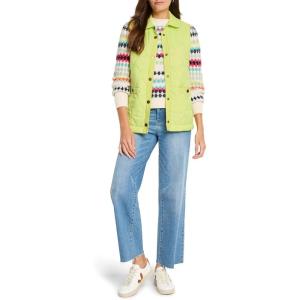 NIC+ZOE Women’s Pattern Waffle Stitch Sweater(Pink Multi)