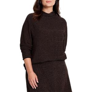 NIC+ZOE Women’s Pixel Knit Sweater(Brown Multi)