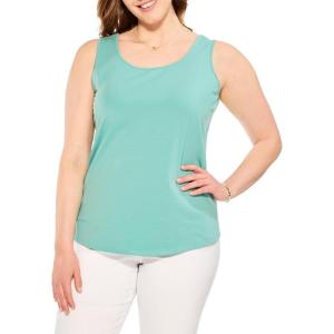 NIC+ZOE Women’s Shirt Tail Perfect Tank(Hazy Aqua)