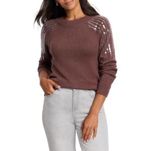 NIC+ZOE Women’s Subtle Shine Sweater(Chai)