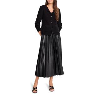 NIC+ZOE Womens Textured Sweater Jacket(Black Onyx)