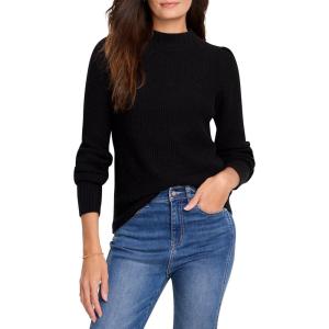 NIC+ZOE Women’s Waffle Stitch Sweater(Black Onyx)