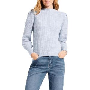 NIC+ZOE Women’s Waffle Stitch Sweater(Blue Glacier)