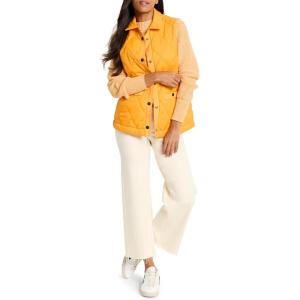 NIC+ZOE Women’s Waffle Stitch Sweater(Mango)