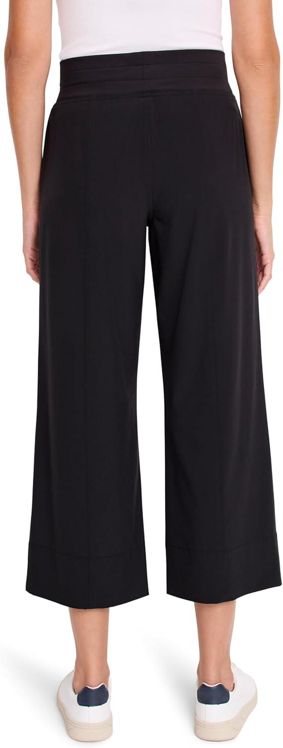 imageNICZOE Womens Tech Stretch Wide Leg PantBlack Onyx