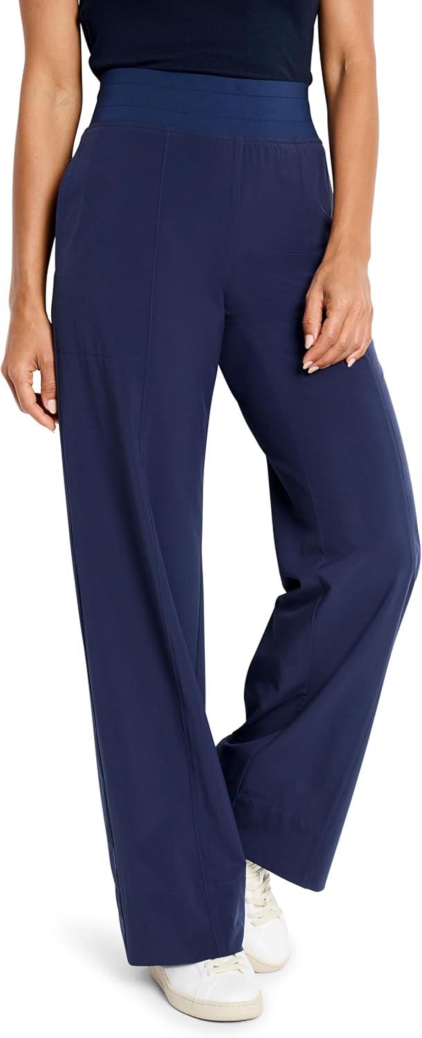 imageNICZOE Womens Tech Stretch Wide Leg PantInk