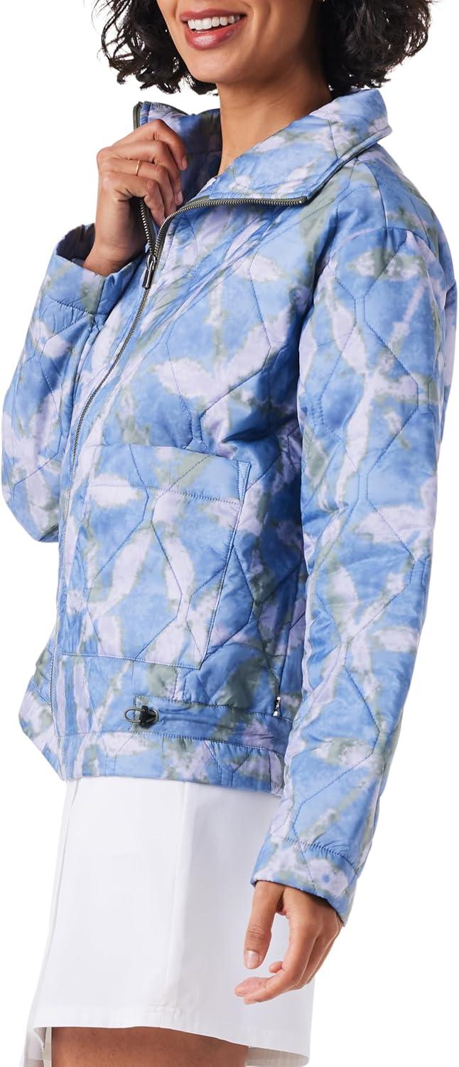 imageNICZOE Womens Throw on Quilted Puffer JacketBlue Multi