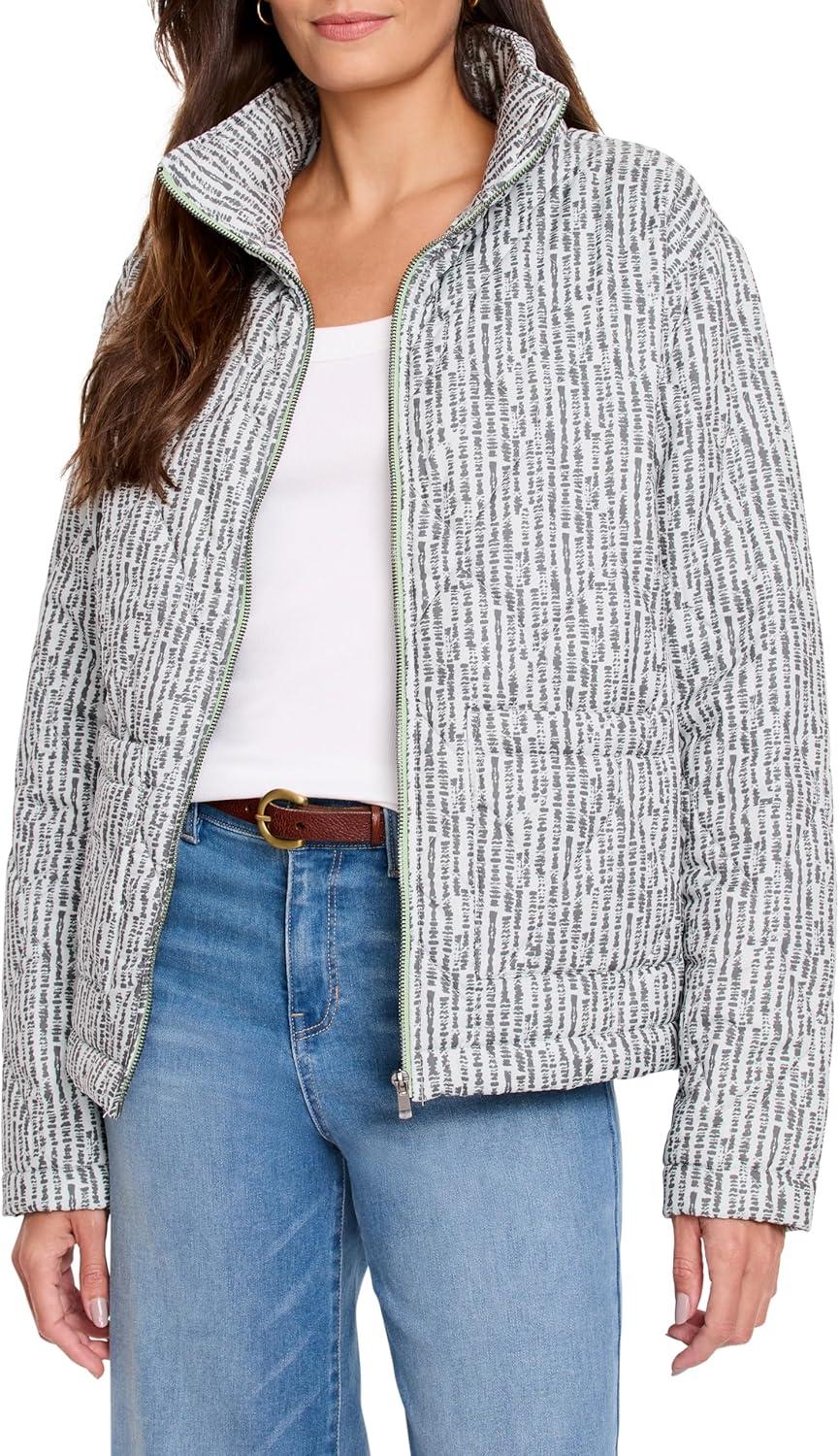 imageNICZOE Womens Throw on Quilted Puffer JacketGrey Multi