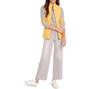 NIC+ZOE Women’s Easy Stripe Half Zip Sweater(Grey Multi)